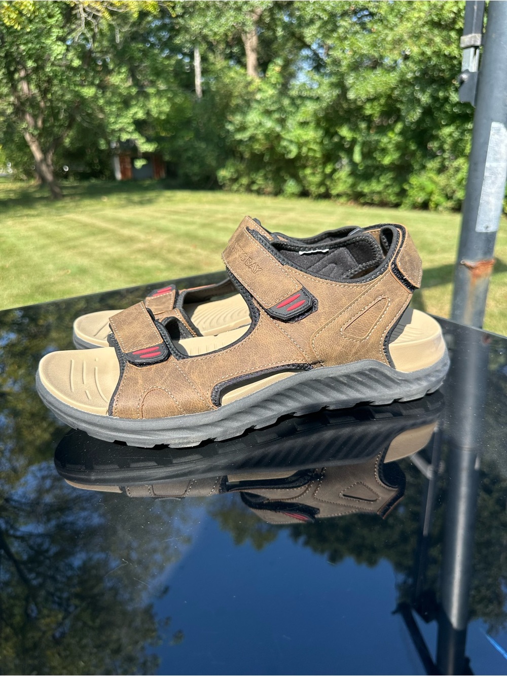 St. John's Bay Brown and Black Men's Adventure Sandals